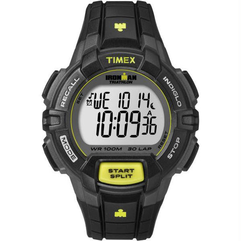 Timex Ironman 30-Lap Rugged Full-Size Watch - Black-Lime