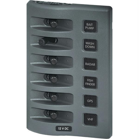 Blue Sea 4307 WeatherDeck&reg; 12V DC Waterproof Switch Panel - 6 Position