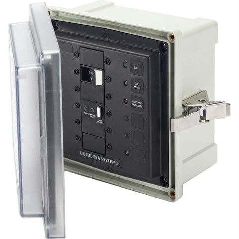 Blue Sea SMS Surface Mount System Panel Enclosure - 120-240V AC-50A ELCI Main - 1 Blank Circuit Position