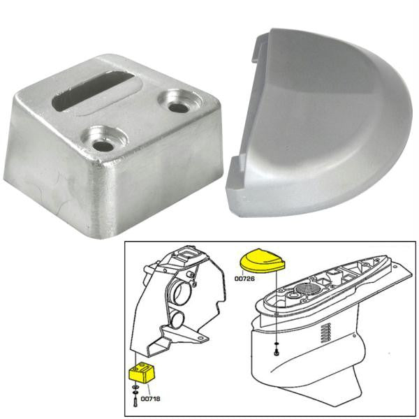 Tecnoseal Anode Kit w-Hardware - Volvo SX - Zinc