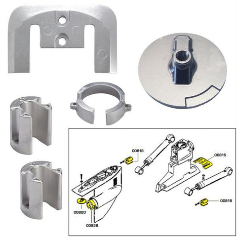 Tecnoseal Anode Kit w-Hardware - Mercury Bravo 1 - Aluminum