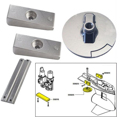 Tecnoseal Anode Kit w-Hardware - Mercury Verado 4 - Aluminum
