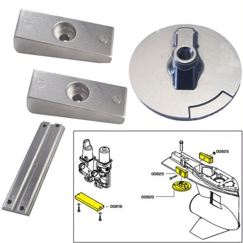 Tecnoseal Anode Kit w-Hardware - Mercury Verado 4 - Magnesium