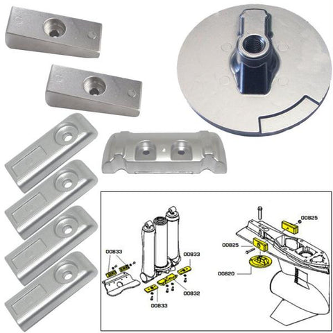 Tecnoseal Anode Kit w-Hardware - Mercury Verado 6 - Aluminum