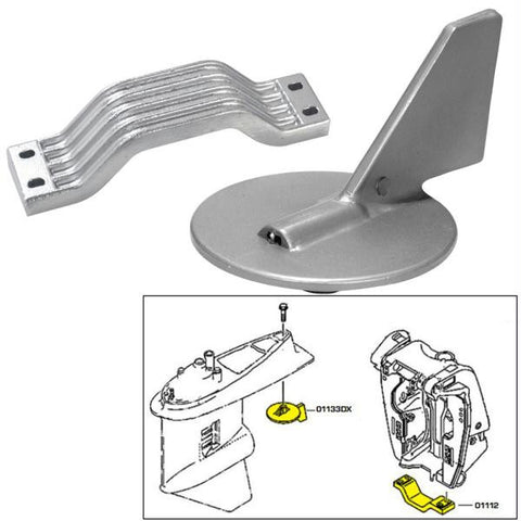 Tecnoseal Anode Kit w-Hardware - Yamaha 150-200HP - Zinc