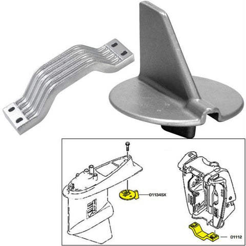 Tecnoseal Anode Kit w3-Hardware - Yamaha 150-200HP Left Hand Rotation - Zinc