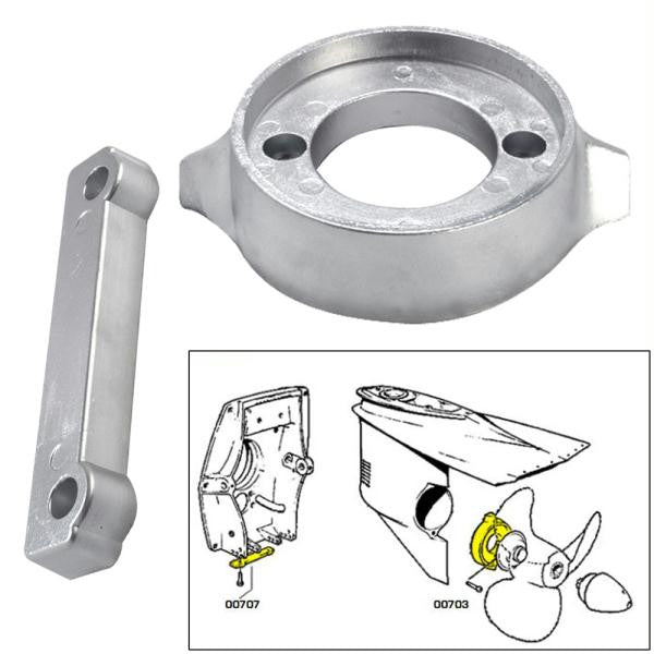 Tecnoseal Anode Kit w-Hardware - Volvo 280 - Zinc