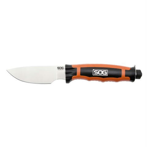 SOG BladeLight Hunt Drop Point Straight Knife w-6 LEDs - Polished Satin