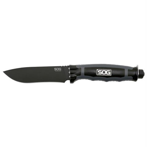 SOG BladeLight Tactical Drop Point Straight Knife w-6 LEDs - Hardcased Black