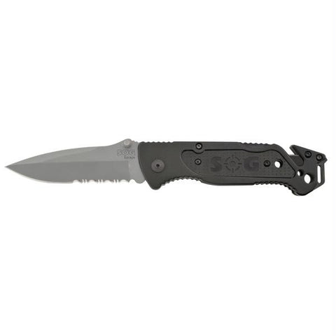 SOG Escape Partially Serrated Folding Knife - Bead Blasted