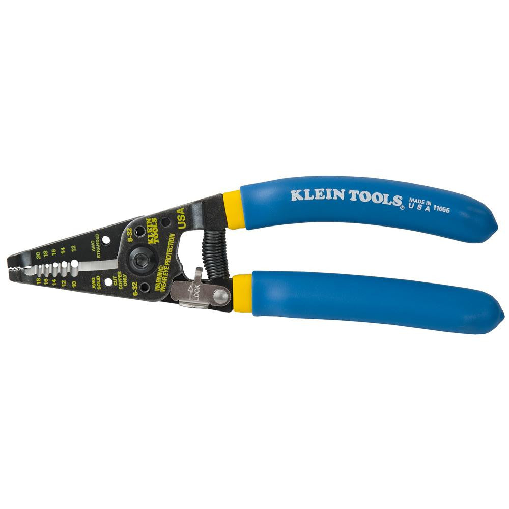 Klein Tools Klein-Kurve&reg; Wire Stripper-Cutter Solid (10-18 AWG) & Stranded (12-20 AWG) Wire