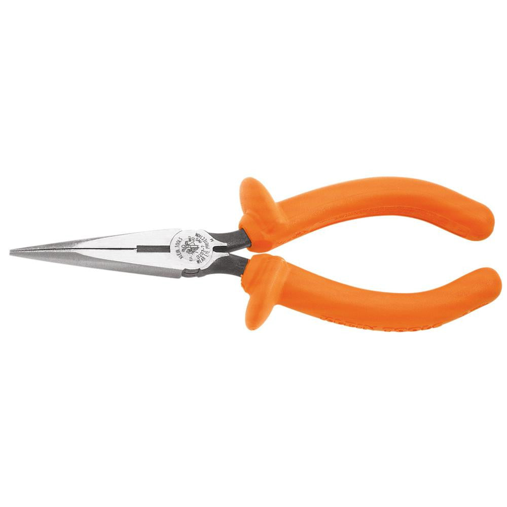 Klein Tools Insulated Standard Long-Nose Pliers - Side-Cutting - 6&quot;