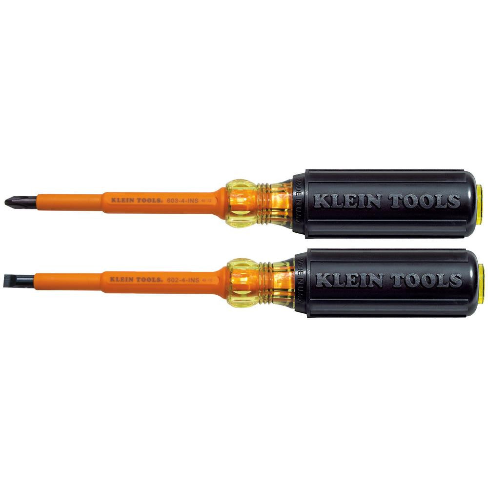 Klein Tools 2-Piece Cushion-Grip Insulated Screwdriver Set