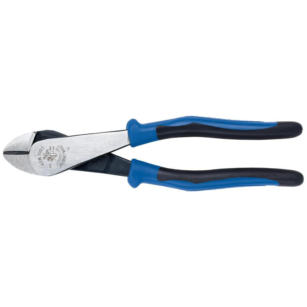 Klein Tools 8&quot; Journeyman High-Leverage Diagonal-Cutting Pliers - Angled Head, Heavy-Duty Cutting