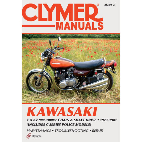 Clymer Kawasaki Z & KZ 900-1000cc Chain and Shaft Drive (1973-1981) (Includes C Series Police Models)