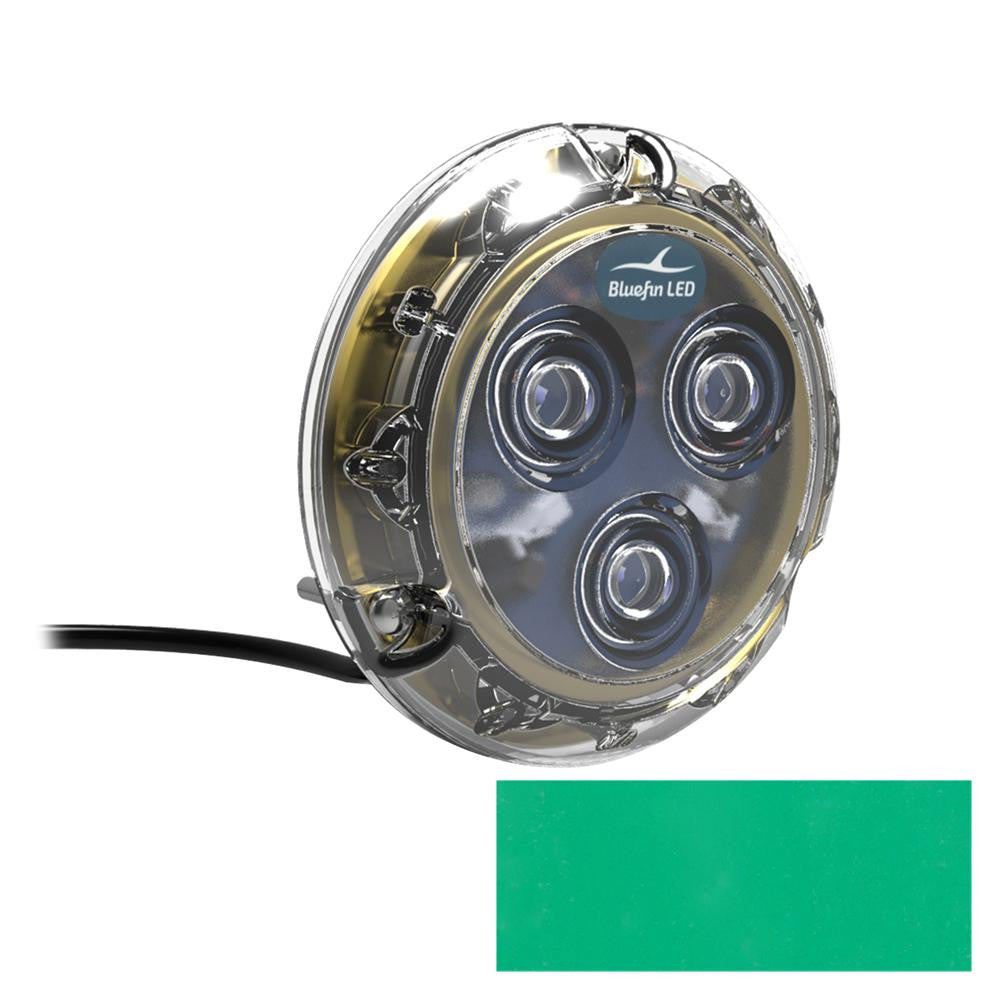 Bluefin LED Piranha P3 Surface Mount Underwater LED Light - 1100 Lumens - Emerald Green