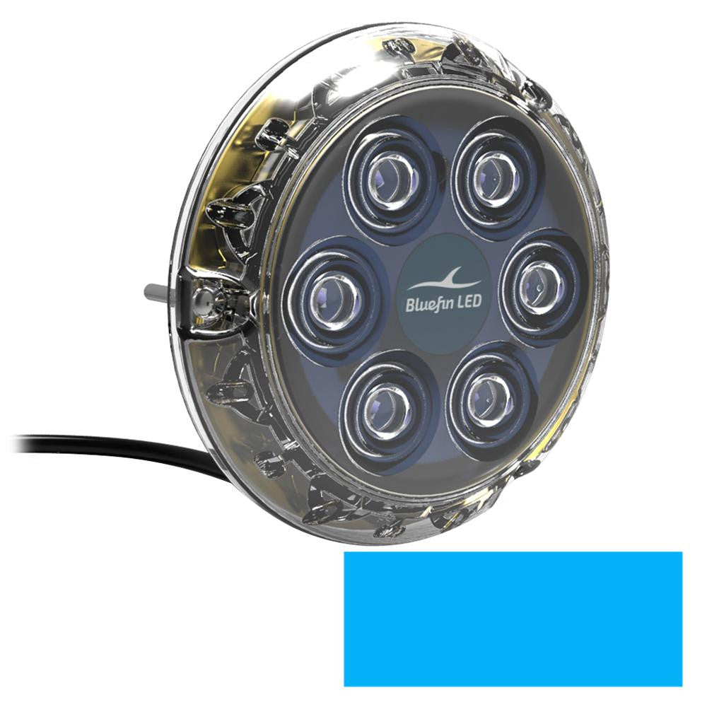 Bluefin LED Piranha P6 Surface Mount Underwater LED Light - 2100 Lumens - Topaz Blue