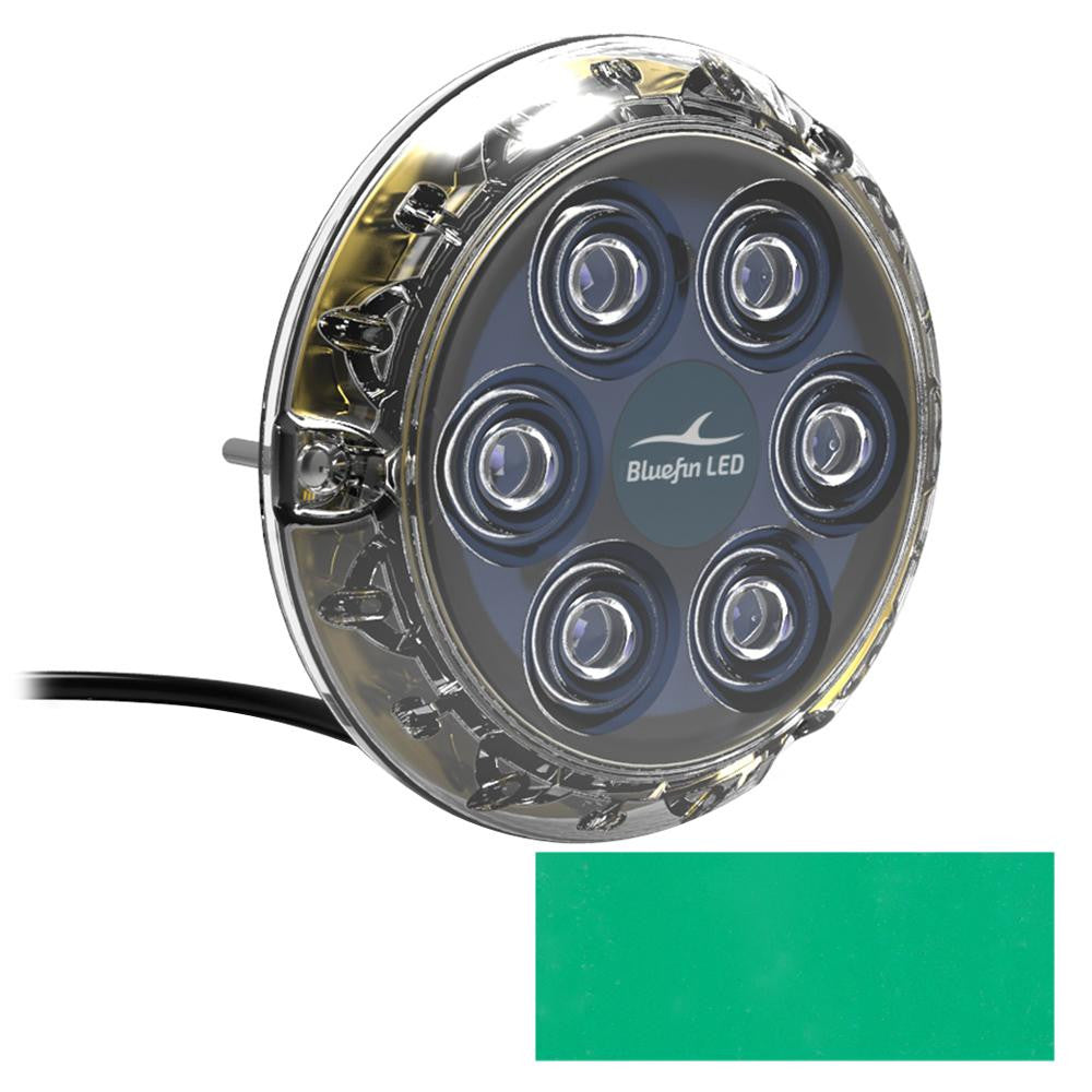 Bluefin LED Piranha P6 Surface Mount Underwater LED Light - 2100 Lumens - Emerald Green