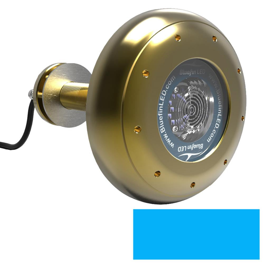 Bluefin LED Stingray S16 Thru-Hull Underwater LED Light - 5600 Lumens - Topaz Blue