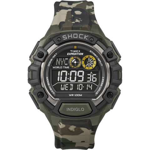 Timex Expedition Global Shock Watch w-Negative Display - Camo