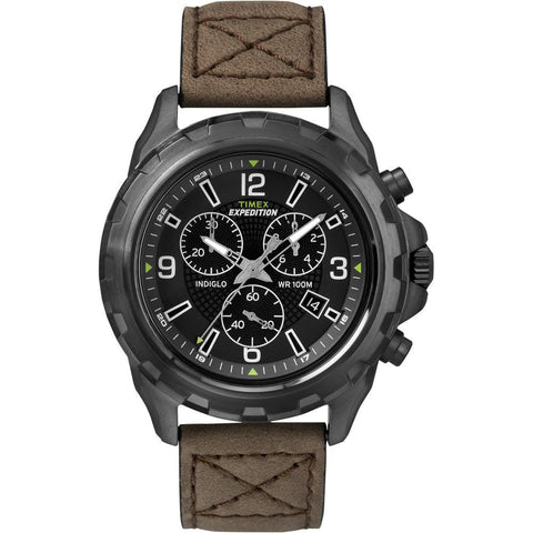 Timex Expedition Rugged Chronograph Watch - Brown-Black