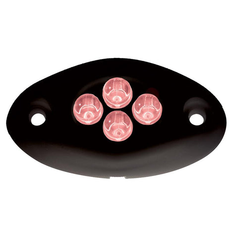 Innovative Lighting Courtesy Light - 4 LED Surface Mount - Red LED-Black Case