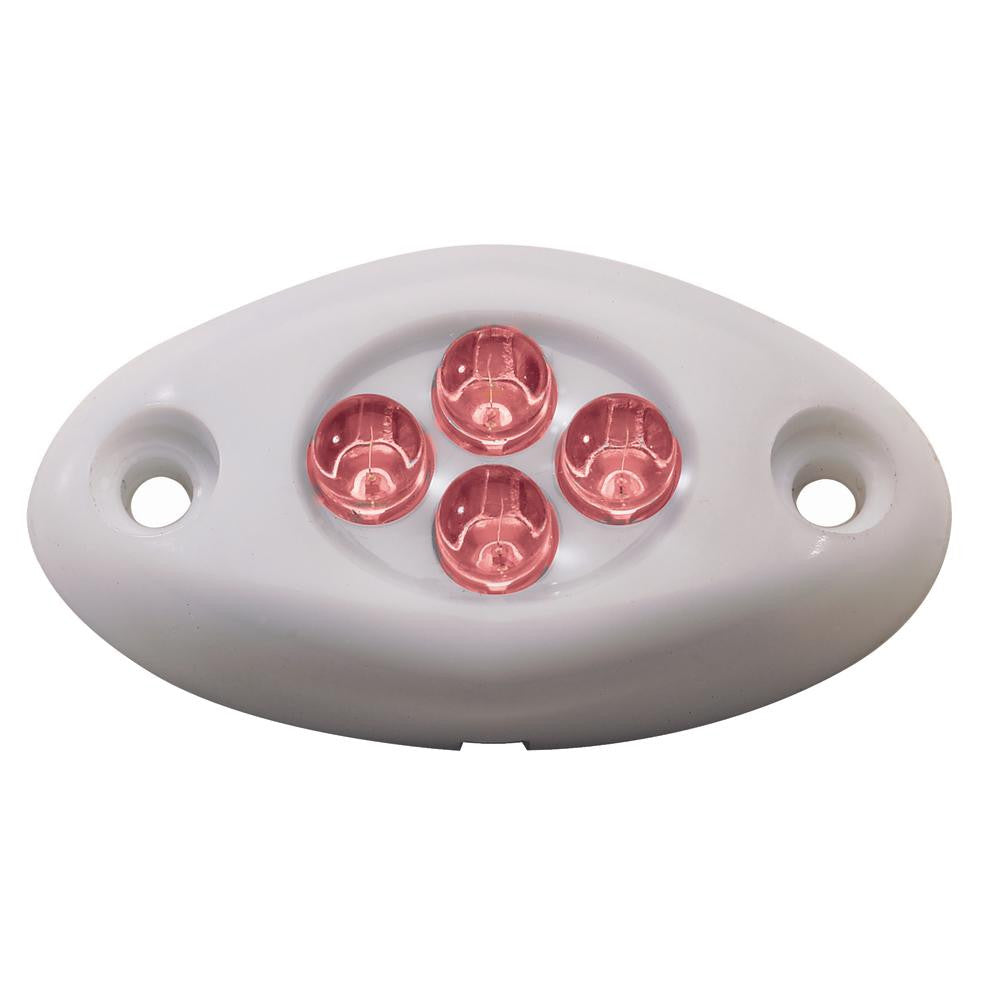 Innovative Lighting Courtesy Light - 4 LED Surface Mount - Red LED-White Case