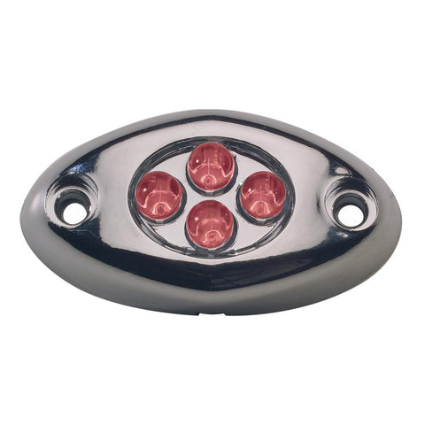 Innovative Lighting Courtesy Light - 4 LED Surface Mount - Red LED-Chrome Case