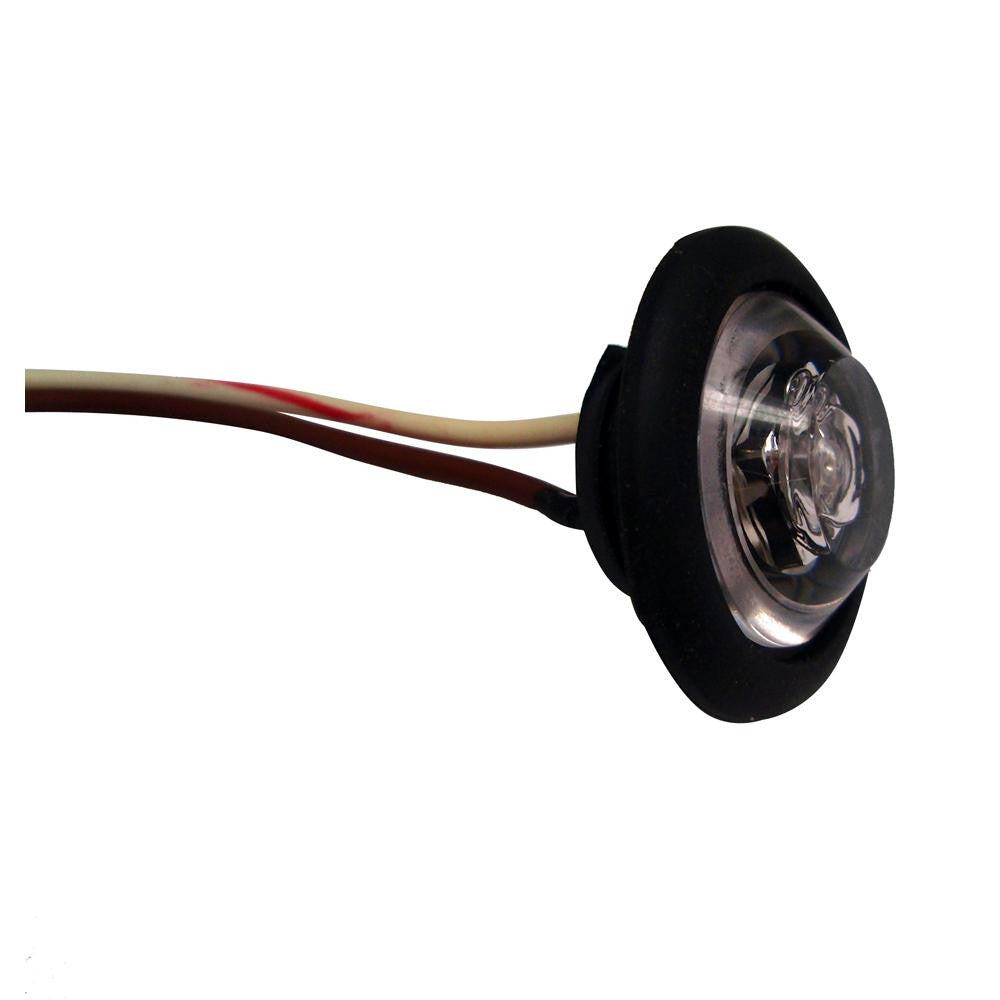 Innovative Lighting 1&quot; Round LED &quot;Shortie&quot; Livewell-Bulkhead Light - White LED-Black Grommet