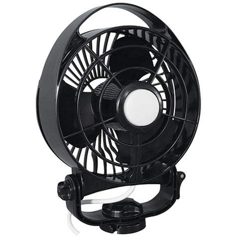 Caframo Maestro 12V 3-Speed 6&quot; Marine Fan w-LED Light - Black