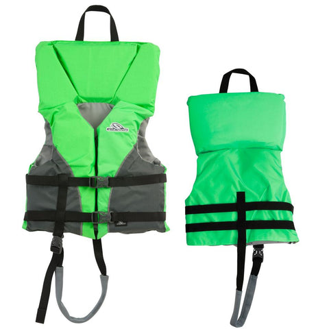 Stearns Youth Heads-Up&reg; Nylon Vest Life Jacket - 50-90lbs - Green