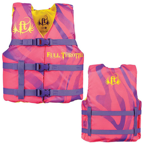 Full Throttle Character Life Vest - Youth 50-90lbs - Pink