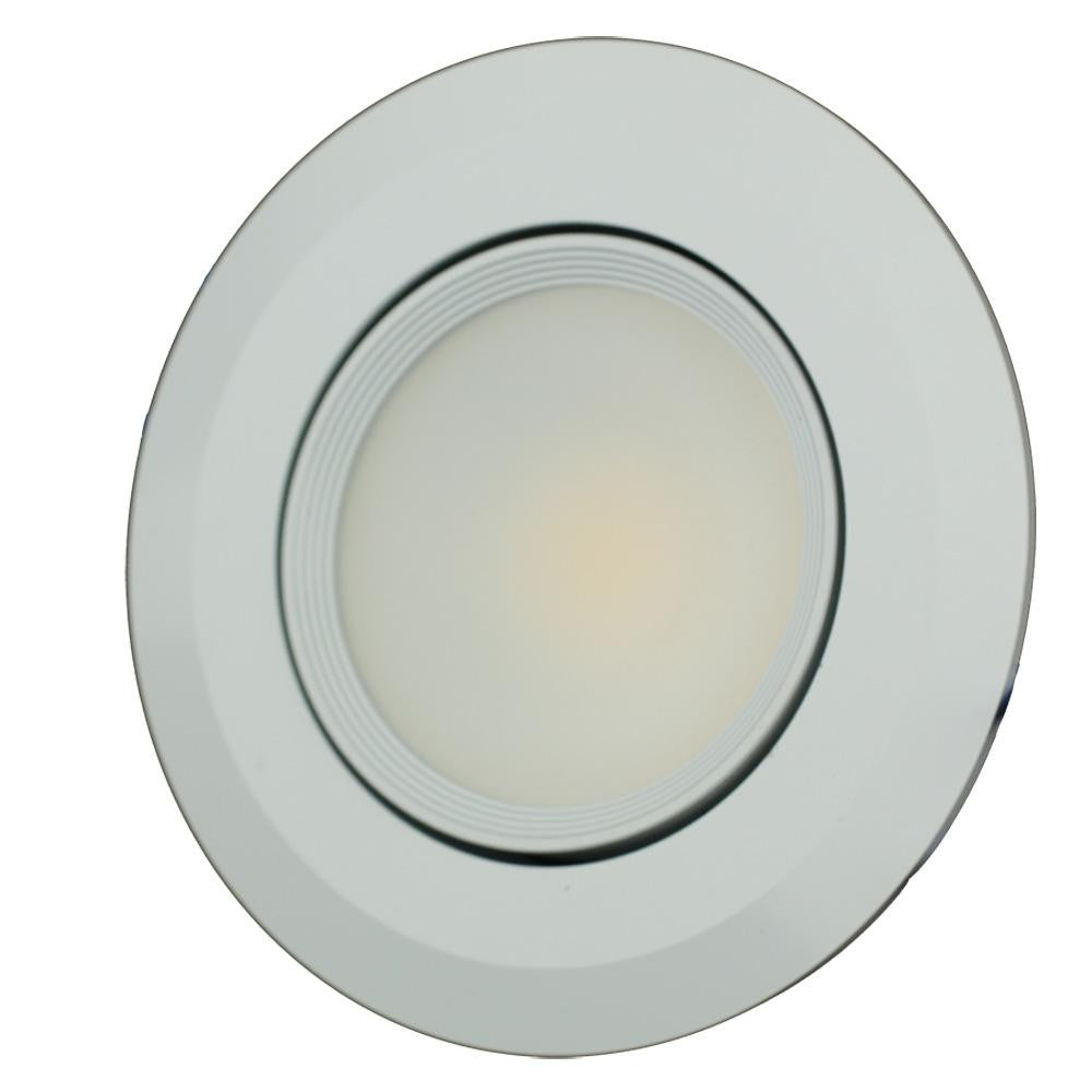 Lunasea Recessed 3.5&quot; 5W COB LED w-White Trim - Warm White