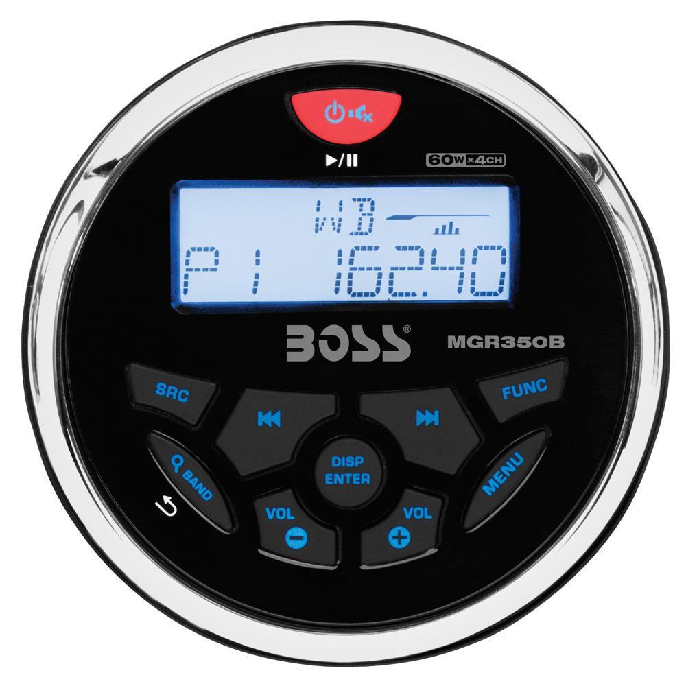 Boss Audio MGR350B Marine Gauge Style Radio - MP3-CD-AM-FM-RDS Receiver