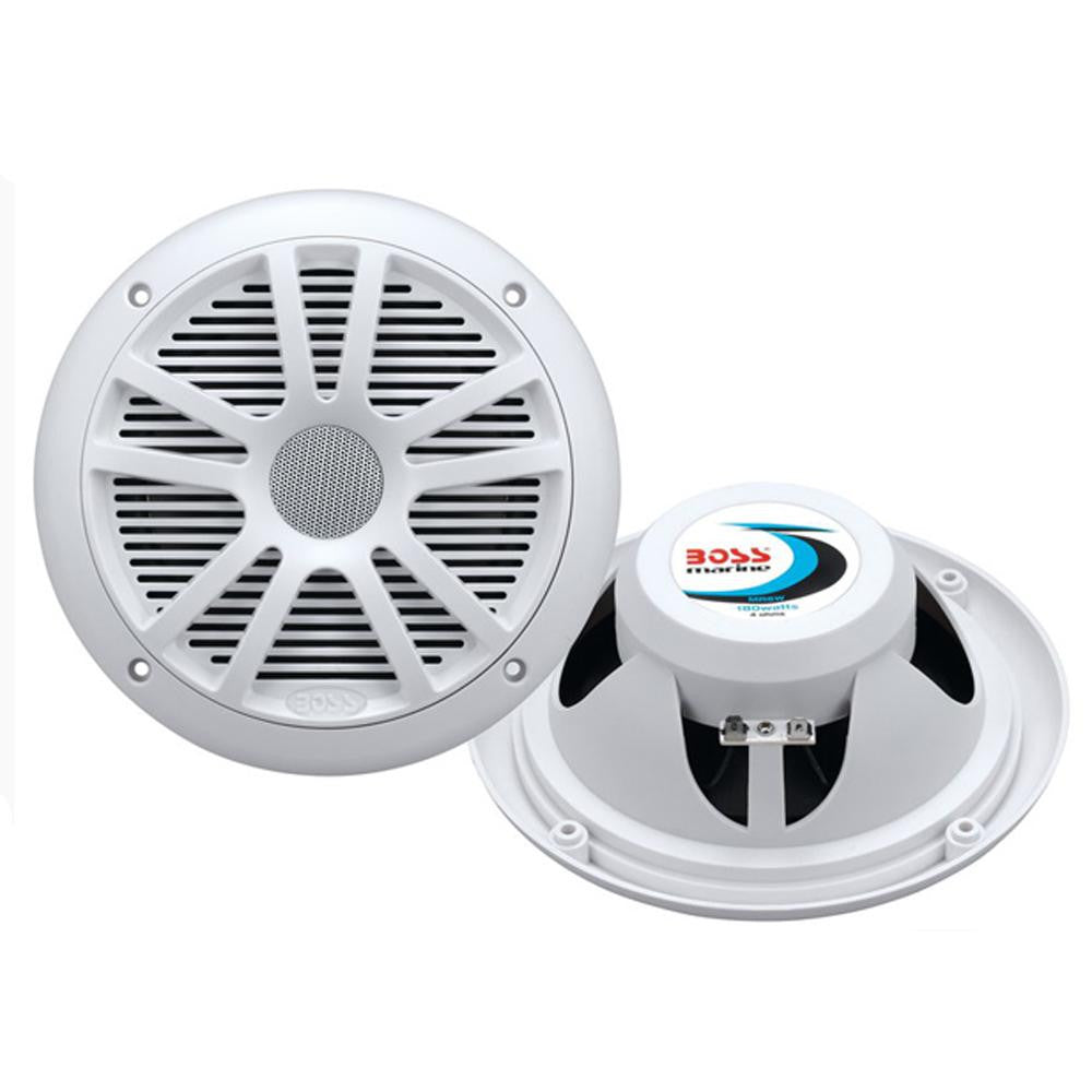 Boss Audio MR6W 6.5&quot; Dual Cone Marine Coaxial Speaker (Pair) - 180W - White