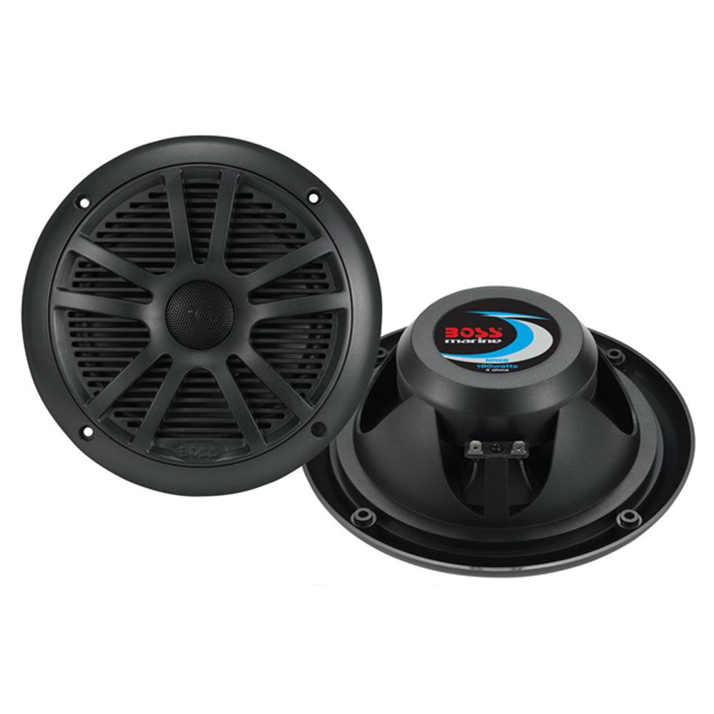 Boss Audio MR6B 6.5&quot; Dual Cone Marine Coaxial Speaker (Pair) - 180W - Black