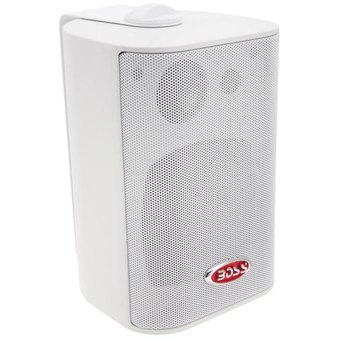 Boss Audio MR4.3W 4&quot; 3-Way Marine Enclosed System Box Speakers - 200W - White