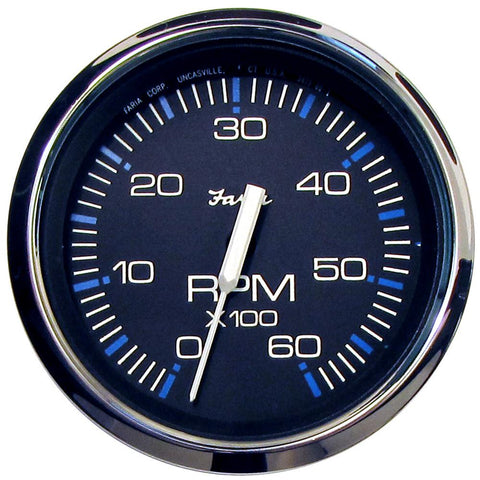 Faria Chesapeake Black SS 4&quot; Tachometer - 6,000 RPM (Gas - Inboard & I-O)