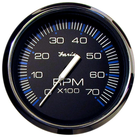 Faria Chesapeake Black SS 4&quot; Tachometer - 7,000 RPM (Gas - All Outboards)