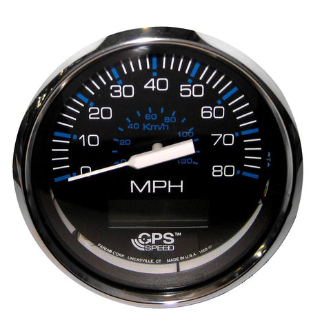 Faria Chesapeake Black SS 4&quot; Speedometer - 80MPH (GPS)