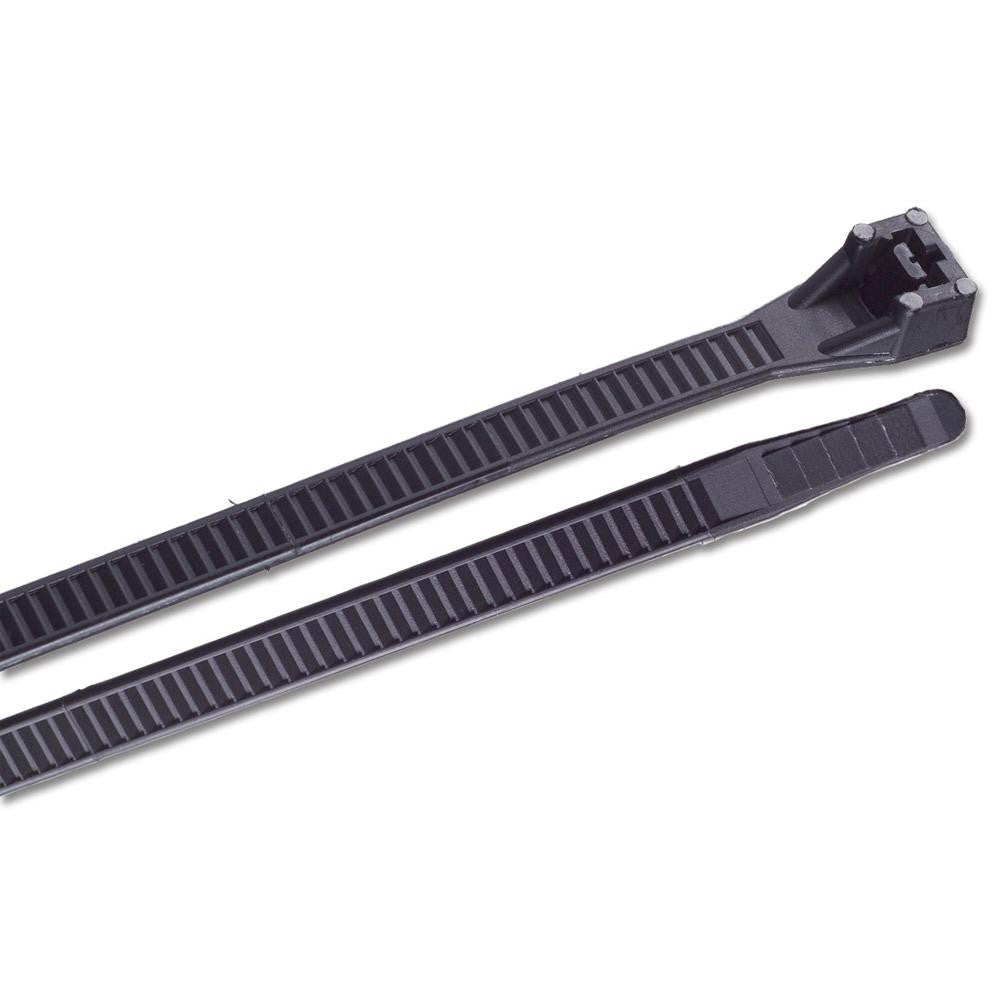 Ancor 15&quot; UV Black Heavy Duty Cable Zip Ties - 25 Pack
