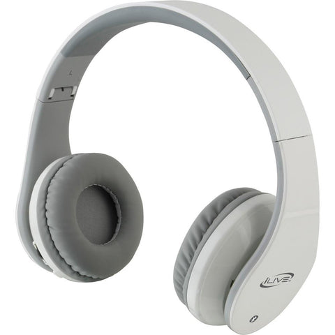 iLive IAHB64W Bluetooth Stereo Headphones w-Microphone - White