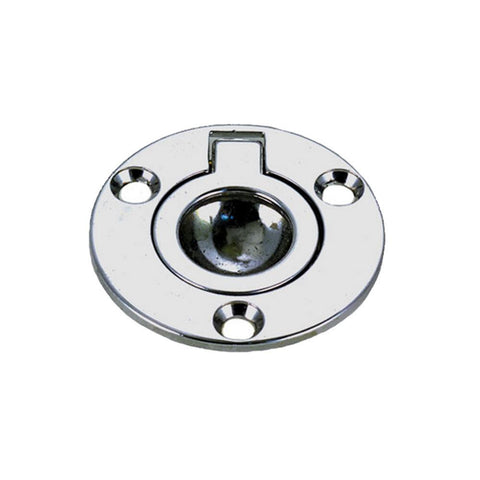 Perko Round Flush Ring Pull - 2&quot; - Chrome Plated Zinc