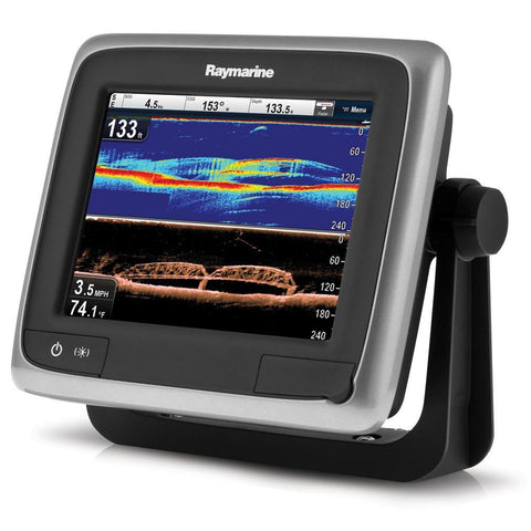 Raymarine a68 5.7&quot; Combo GPS-Downvision with Transom Mount Transducer with US Lake & Coastal Chart by C-MAP