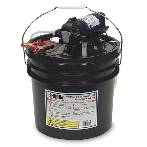 SHURFLO Oil Change Pump w-3.5 Gallon Bucket - 12 VDC, 1.5 GPM