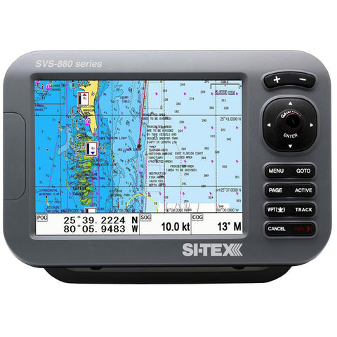 SI-TEX SVS-880C 8&quot; Chartplotter w-Internal GPS Antenna & Navionics+ Card