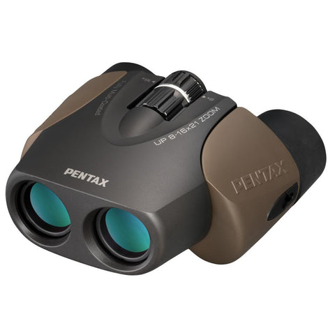 PENTAX UP 8-16x21 Zoom Binoculars - Brown