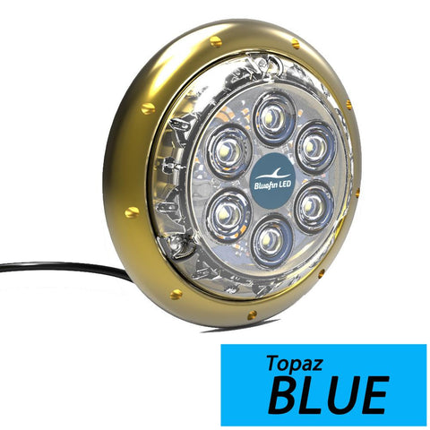 Bluefin LED Barracuda B12 Surface Mount Underwater Light - 4500 Lumens - Topaz Blue