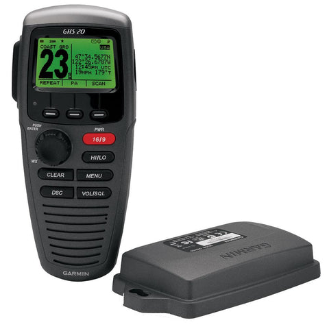 Garmin GHS&trade; 20-GWS&trade; 20 Wireless Remote Hub & VHF Handset - Black