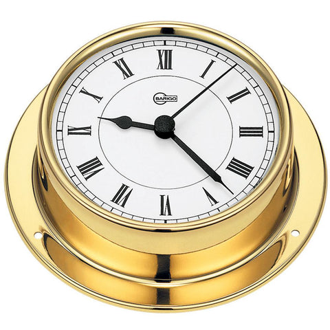 BARIGO Tempo Series Quartz Ship's Clock - Brass Housing - 3.3&quot; Dial